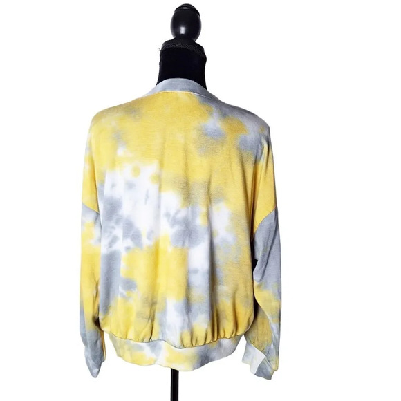 LUSH Tie Dye Smiley Face Long‎ Sleeve Crew Neck Pullover Sweatshirt Top Large - Picture 4 of 11
